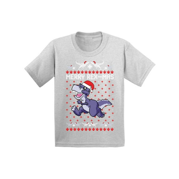 Awkward Styles Ugly Christmas T-Shirt for Boys Girls Merry Rexmas Xmas Toddler Shirt