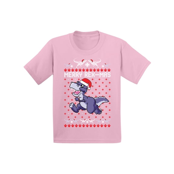 Awkward Styles Ugly Christmas T-Shirt for Boys Girls Merry Rexmas Xmas Toddler Shirt