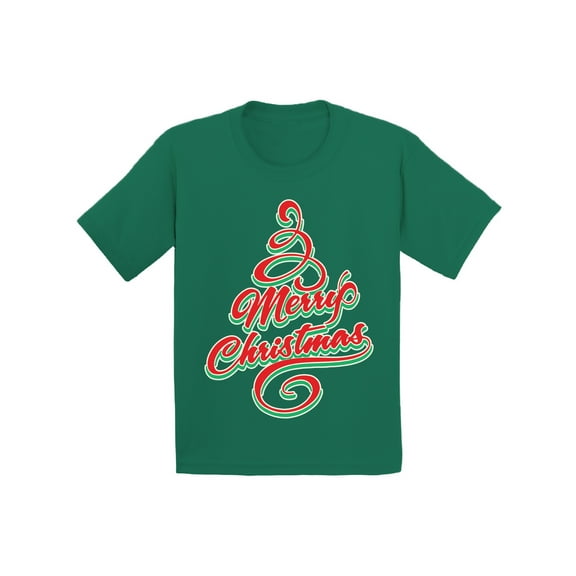 Awkward Styles Ugly Christmas T-Shirt for Boys Girls Merry Xmas Tree Toddler Shirt