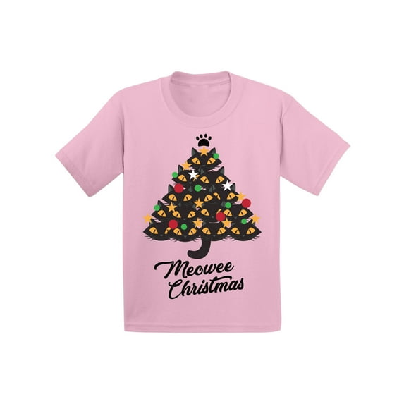 Awkward Styles Christmas T-Shirt for Boys Girls Xmas Cat Toddler Shirt