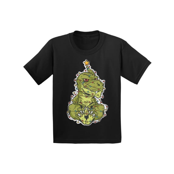 Awkward Styles Christmas T-Shirt for Boys Girls Xmas Dinosaur Kids T Shirts