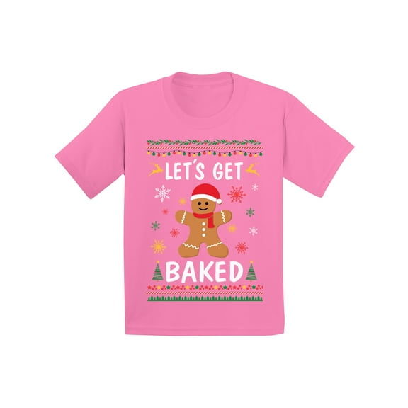 Awkward Styles Christmas T-Shirt for Boys Girls Xmas Gingerbread Man Kids T Shirts