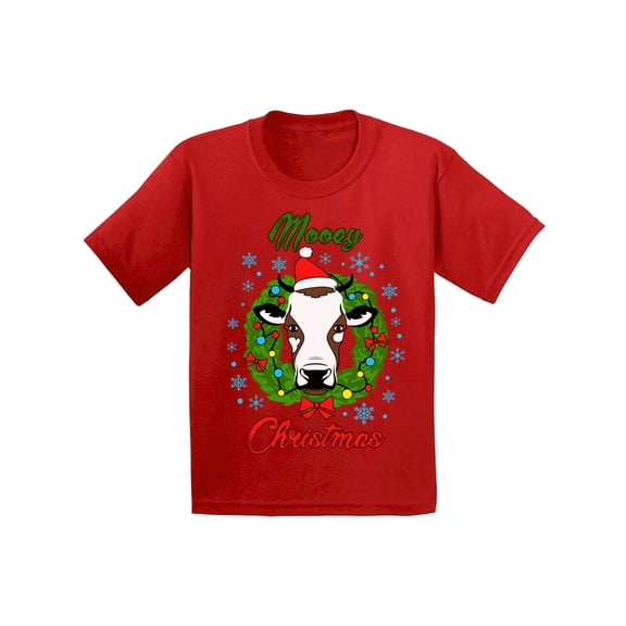 Awkward Styles Christmas T-Shirt for Boys Girls Xmas Mooey Kids T Shirts