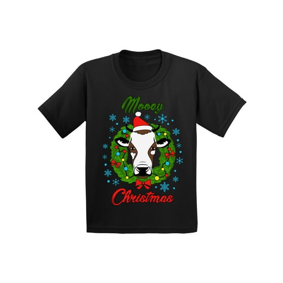 Awkward Styles Christmas T-Shirt for Boys Girls Xmas Mooey Kids T Shirts