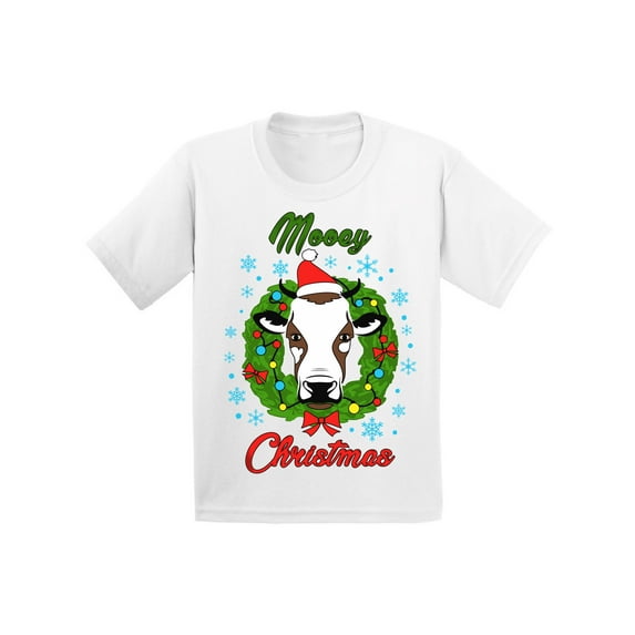Awkward Styles Christmas T-Shirt for Boys Girls Xmas Mooey Toddler Shirt