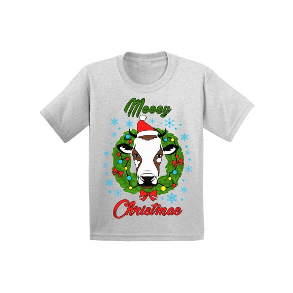 Awkward Styles Christmas T-Shirt for Boys Girls Xmas Mooey Toddler Shirt