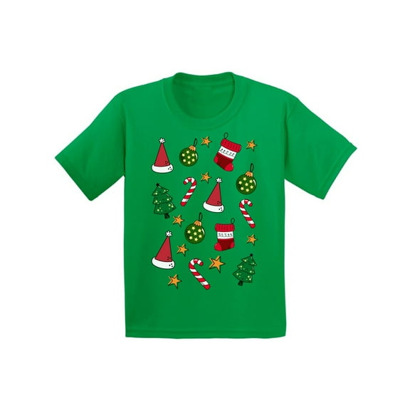 Awkward Styles Christmas T-Shirt for Boys Girls Xmas Pattern Kids T Shirts