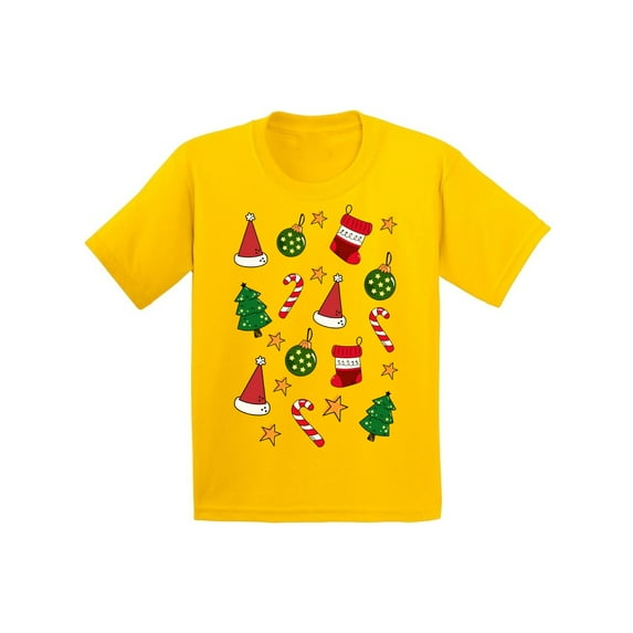 Awkward Styles Christmas T-Shirt for Boys Girls Xmas Pattern Kids T Shirts