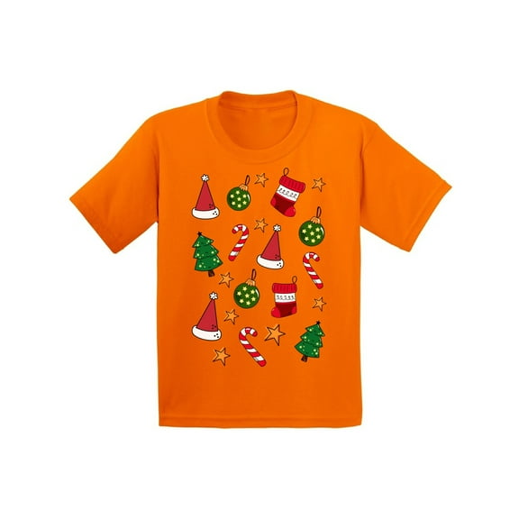 Awkward Styles Christmas T-Shirt for Boys Girls Xmas Pattern Kids T Shirts