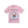 thumbnail image 1 of Awkward Styles Christmas T-Shirt for Boys Girls Xmas Santa in Shark Toddler Shirt, 1 of 4