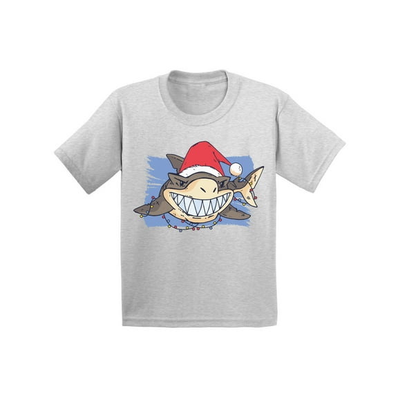 Awkward Styles Christmas T-Shirt for Boys Girls Xmas Shark Kids T Shirts