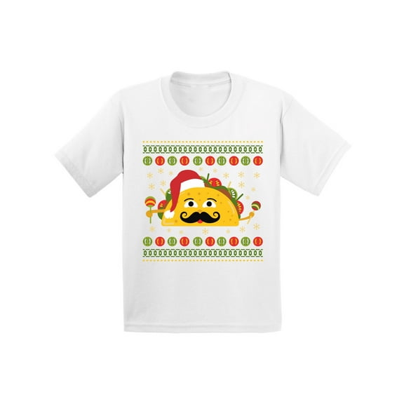 Awkward Styles Ugly Christmas T-Shirt for Boys Girls Xmas Taco Kids T Shirts