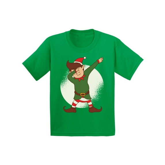 Awkward Styles Ugly Christmas T-Shirt for Girls Boys Dabbing Xmas Elf Kids T Shirts