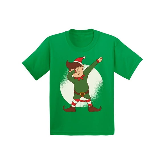 Awkward Styles Ugly Christmas T-Shirt for Girls Boys Dabbing Xmas Elf Kids T Shirts