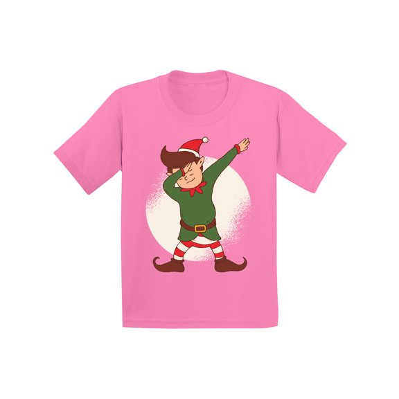 Awkward Styles Ugly Christmas T-Shirt for Girls Boys Dabbing Xmas Elf Kids T Shirts