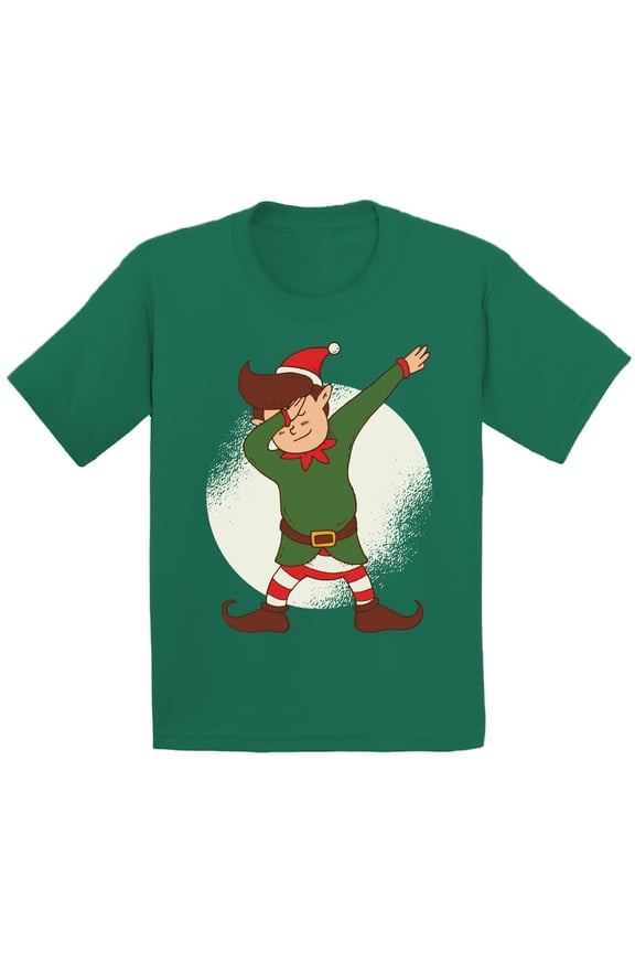 Christmas T-Shirt for Girls Boys Dabbing Xmas Elf Toddler Shirt