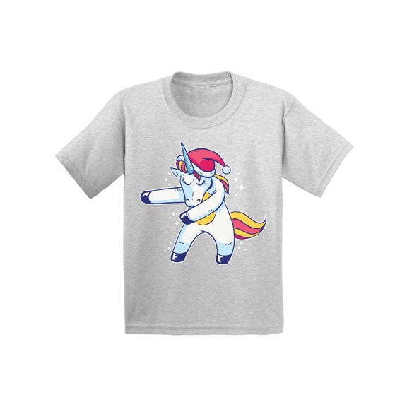 Awkward Styles Christmas T-Shirt for Girls Boys Xmas Dancing Unicorn Kids T Shirts