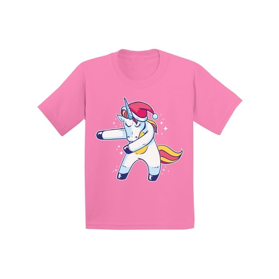 Awkward Styles Christmas T-Shirt for Girls Boys Xmas Dancing Unicorn Kids T Shirts