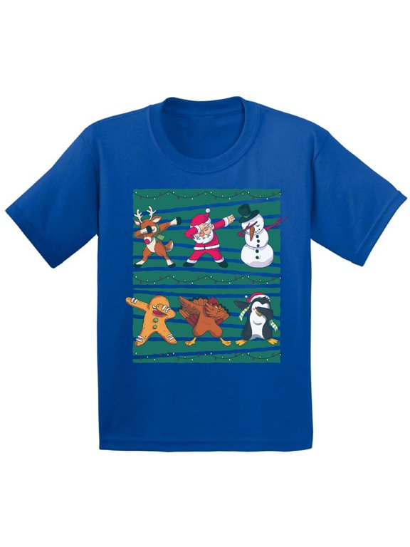 Christmas T-Shirt for Girls Boys Xmas Squad Dance Kids T Shirts