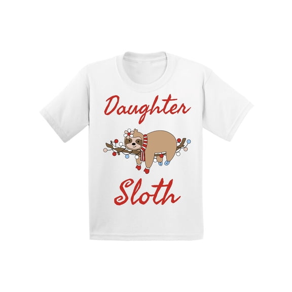 Awkward Styles Christmas T-Shirt for Girls Daughter Sloth Toddler Shirt