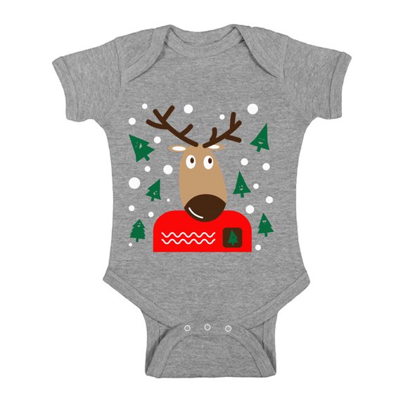 Awkward Styles Xmas Baby Outfit Bodysuit Adorable Christmas Deer Romper