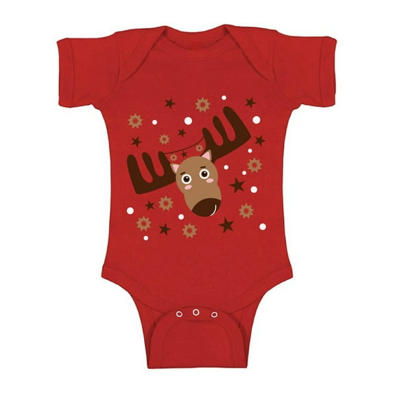Awkward Styles Xmas Baby Outfit Bodysuit Brown Christmas Deer Romper