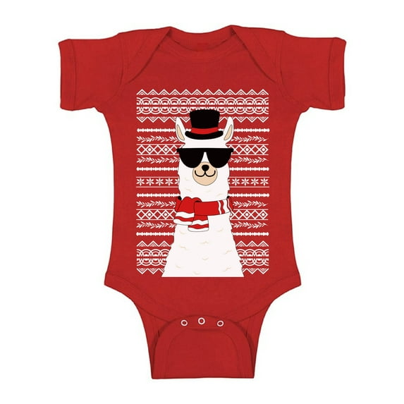 Awkward Styles Xmas Baby Outfit Bodysuit Christmas Llama Romper