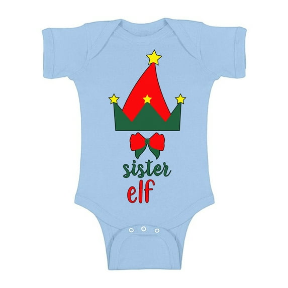 Awkward Styles Xmas Baby Outfit Bodysuit Christmas Sister Elf Romper