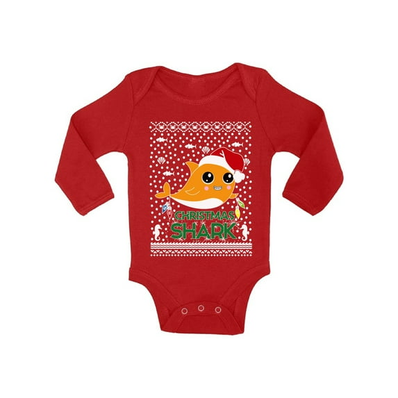 Awkward Styles Xmas Baby Outfit Bodysuit Cute Christmas Shark Baby Romper