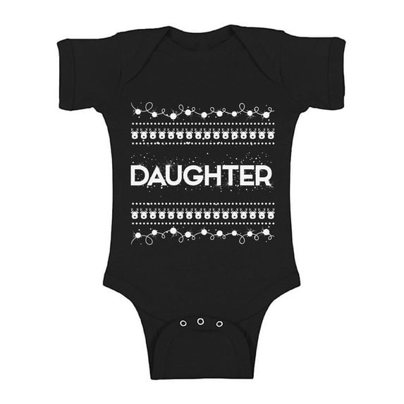 Awkward Styles Xmas Baby Outfit Bodysuit Daughter Christmas Pattern Romper