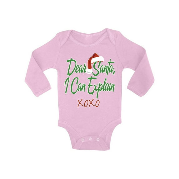 Awkward Styles Xmas Baby Outfit Bodysuit Dear Santa I Can Explain Christmas Baby Romper