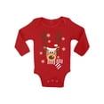 thumbnail image 1 of Awkward Styles Xmas Baby Outfit Bodysuit Deer in Red Xmas Hat Baby Romper, 1 of 4