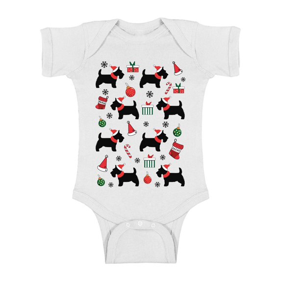 Awkward Styles Xmas Baby Outfit Bodysuit Dogs Christmas Pattern Romper