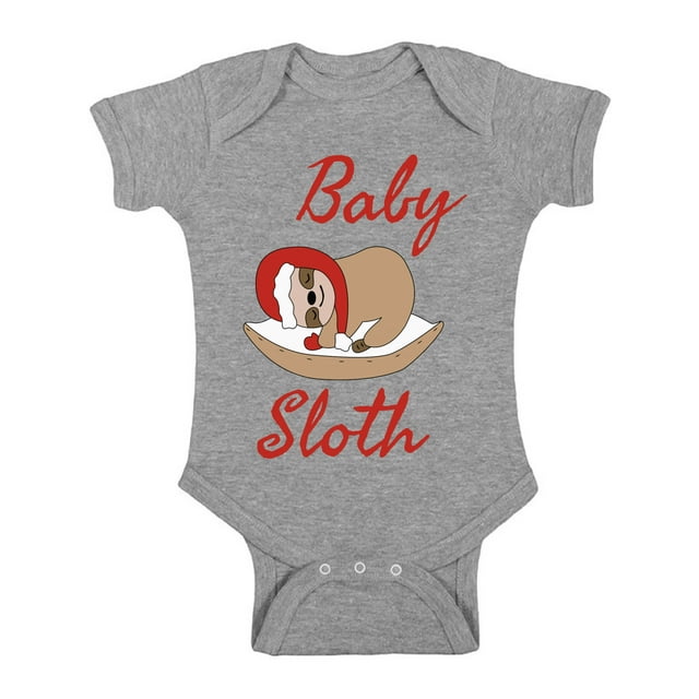 Awkward Styles Ugly Xmas Baby Outfit Bodysuit Little Christmas Sloth Romper