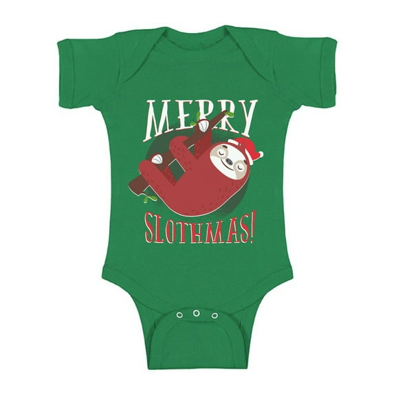 Awkward Styles Xmas Baby Outfit Bodysuit Merry Slothmas Christmas Romper