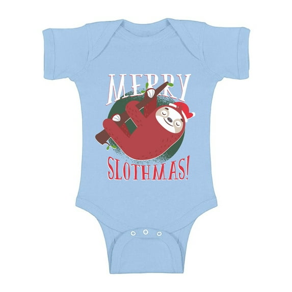 Awkward Styles Xmas Baby Outfit Bodysuit Merry Slothmas Christmas Romper