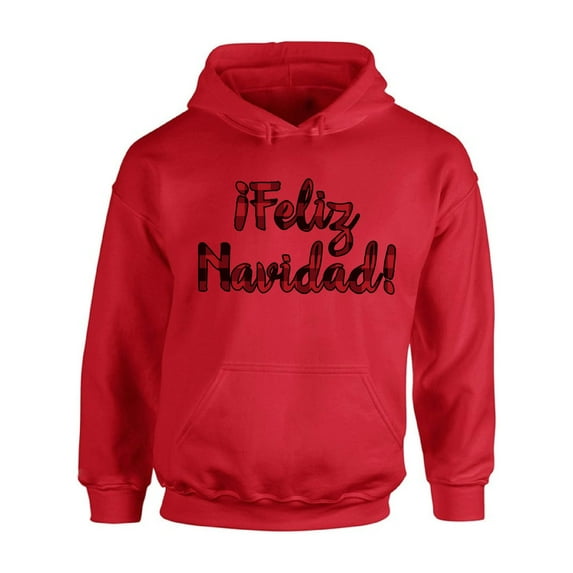 Awkward Styles Xmas Hoodie Christmas Feliz Navidad Plaid Hooded Sweatshirt