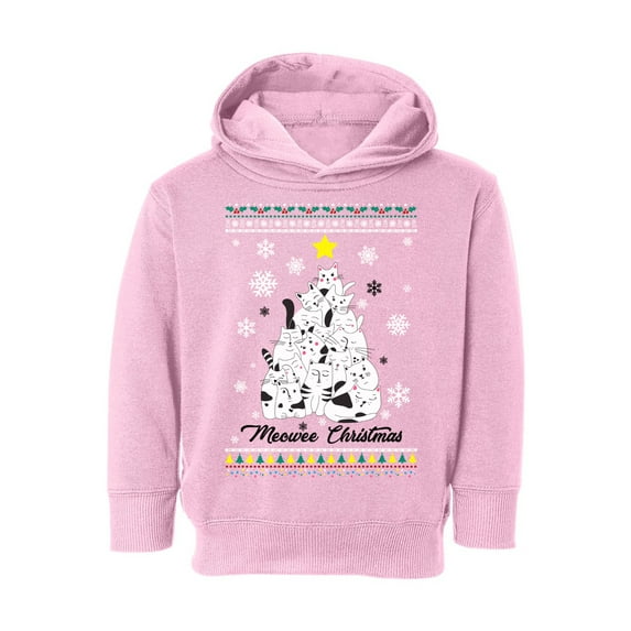 Awkward Styles Xmas Hoodie for Boys Girls Toddler Meowee Christmas Sweater