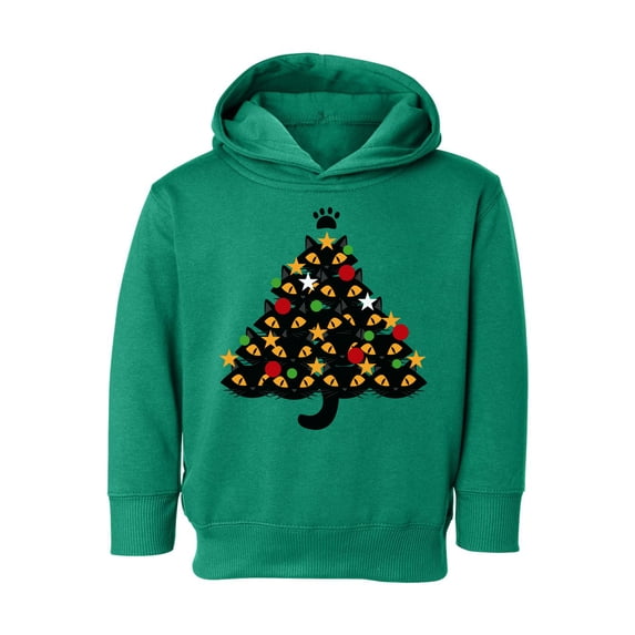 Awkward Styles Xmas Hoodie for Girls Boys Toddler Cats Christmas Tree Sweatshirt