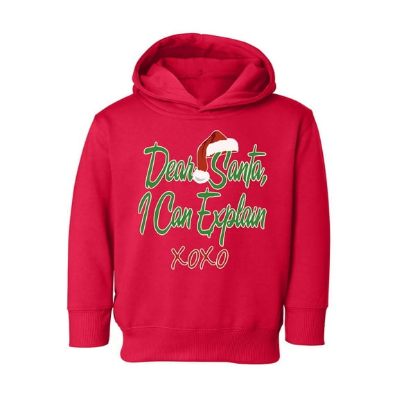 Awkward Styles Xmas Hoodie for Girls Boys Toddler Dear Santa I Can Explain Christmas Sweatshirt