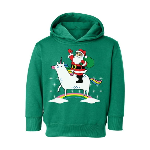Awkward Styles Xmas Hoodie for Girls Boys Toddler Unicorn Santa Christmas Rainbow Sweatshirt