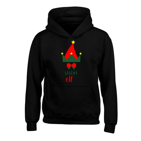 Awkward Styles Xmas Hoodies for Kids Youth Christmas Sister Elf Sweatshirt