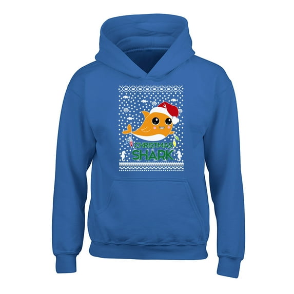 Awkward Styles Xmas Hoodies for Kids Youth Cute Christmas Shark Sweatshirt