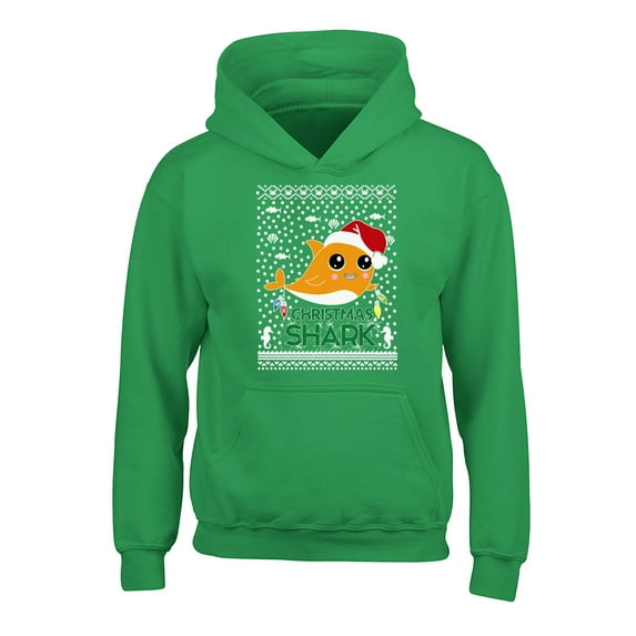Awkward Styles Xmas Hoodies for Kids Youth Cute Christmas Shark Sweatshirt