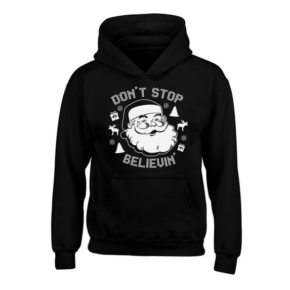 Awkward Styles Xmas Hoodies for Kids Youth Don't Stop Believin Christmas Sweatshirt