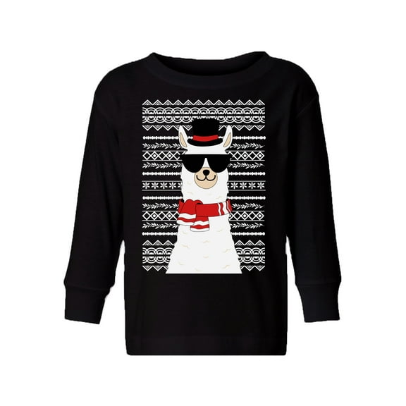 Awkward Styles Xmas Long Sleeve Shirt for Boys Girls Christmas Llama Shirt