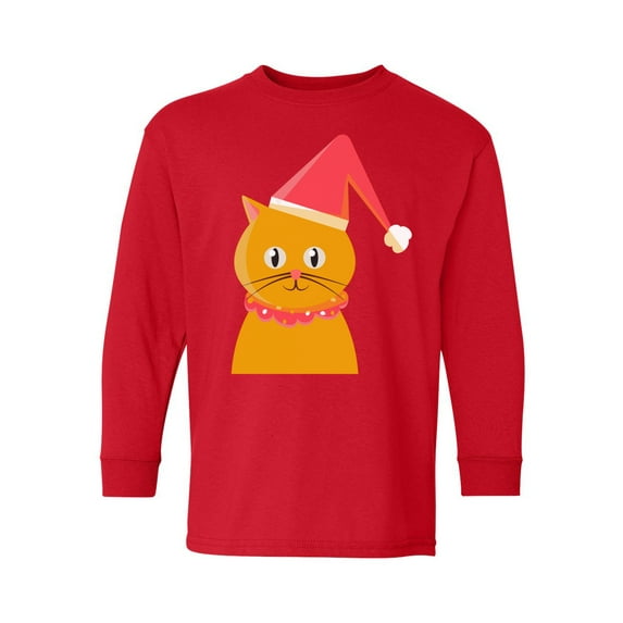 Awkward Styles Xmas Long Sleeve Shirt for Boys Girls Toddler Christmas Cat Shirt