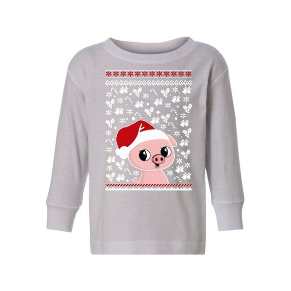 Awkward Styles Xmas Long Sleeve Shirt for Girls Boys Pig Christmas Pattern Shirt