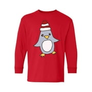 Awkward Styles Ugly Xmas Long Sleeve Shirt for Kids Youth Boys Girls Christmas Penguin Cartoon Shirt