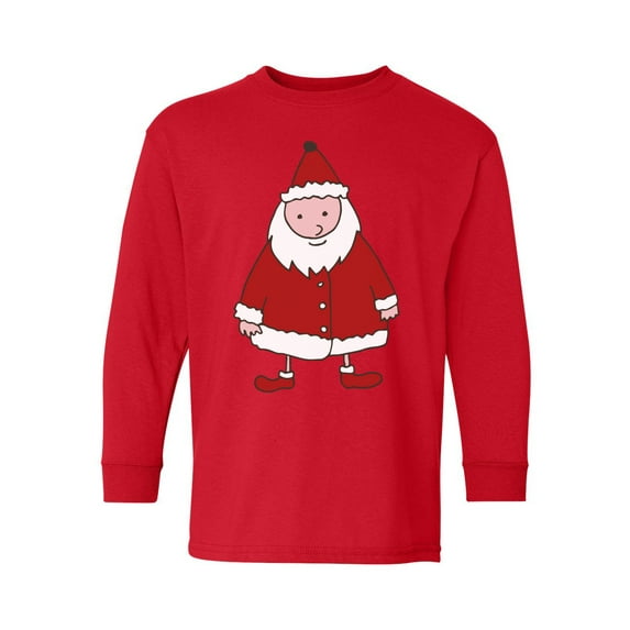 Awkward Styles Xmas Long Sleeve Shirt for Kids Youth Boys Girls Christmas Santa Claus Shirt